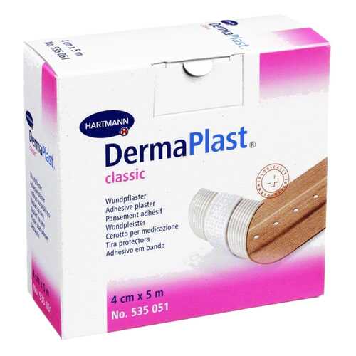 Пластырь гипоаллергенный, текстиль, телесный, 4 см х 5 м DermaPlast Classic в Горздрав