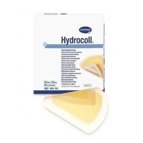Повязка Hydrocoll гидроколлоидная самофиксирующаяся для заживления 7,5х7,5 см 10 шт. в Горздрав