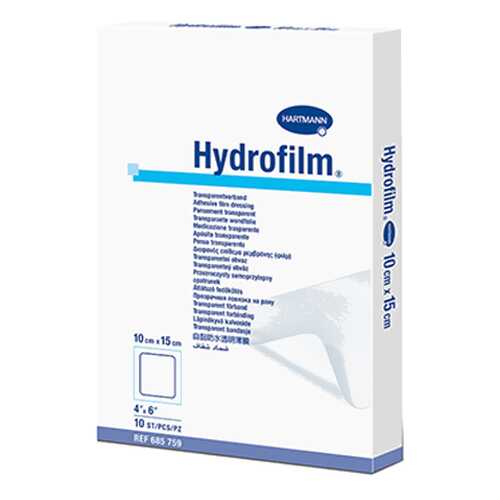 Самофиксирующаяся повязка HARTMANN Hydrofilm прозрачная 10 см х 15 см 10 шт. в Горздрав