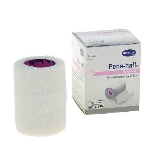 Самофиксирующийся бинт Peha-Haft 4 м х 6 см белый в Горздрав