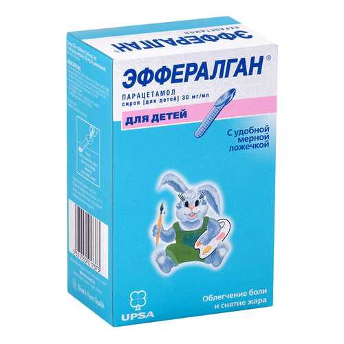 Эффералган сироп 30 мг/мл флакон 90 мл с мерной ложкой в Горздрав