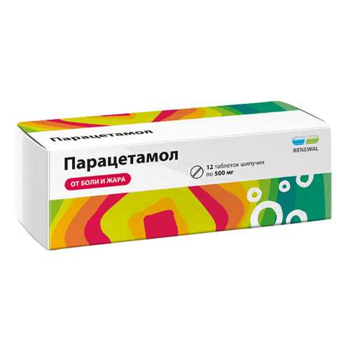 Парацетамол таблетки шип.500 мг №12 Renewal в Горздрав