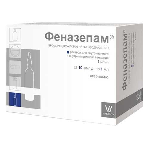 Феназепам раствор для и 0.1% амп 1 мл N10 в Горздрав