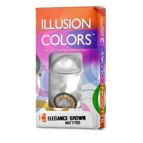 Контактные линзы ILLUSION colors Elegance 2 линзы -1.5D brown карий в Горздрав