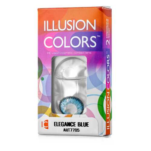 Контактные линзы ILLUSION colors Elegance 2 линзы -2.0D blue синий в Горздрав
