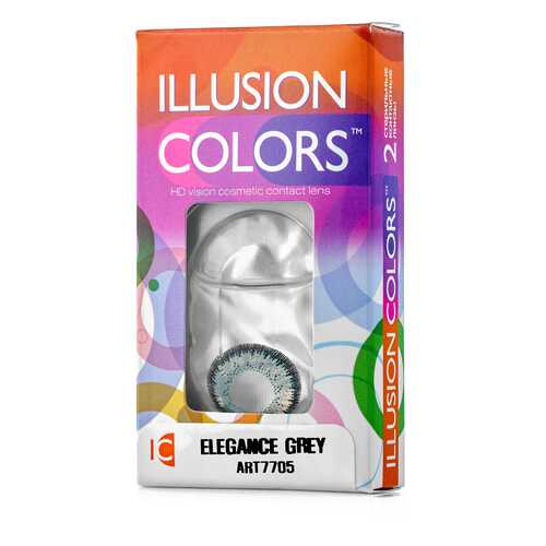 Контактные линзы ILLUSION colors Elegance 2 линзы -3.5D grey серый в Горздрав