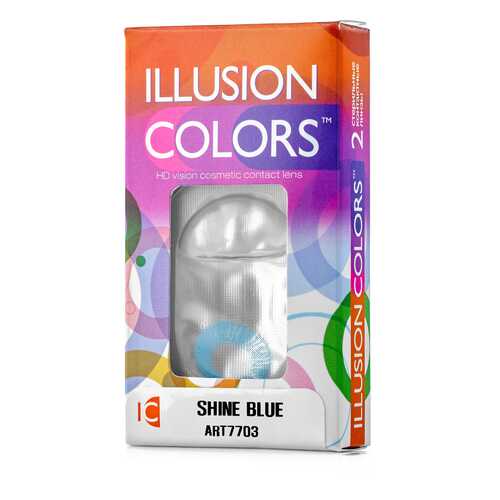 Контактные линзы ILLUSION colors Shine 2 линзы -1.0D blue голубой в Горздрав