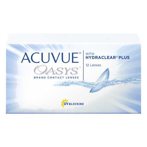 Контактные линзы Acuvue Oasys with Hydraclear Plus 12 линз R 8,4 -1,75 в Горздрав