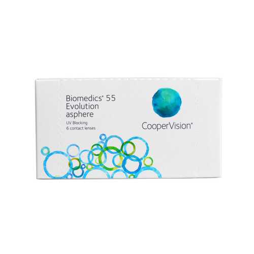 Контактные линзы Biomedics 55 Evolution asphere 6 линз R 8,8 +6,50 в Горздрав