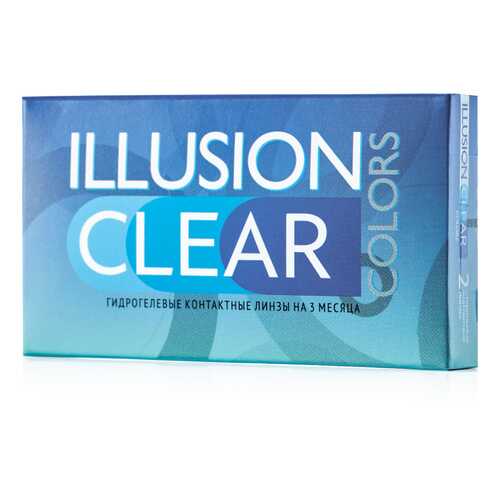 Контактные линзы ILLUSION colors Clear 2 линзы -4.5D прозрачные в Горздрав