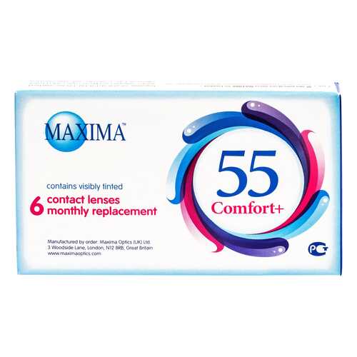 Контактные линзы Maxima 55 Comfort Plus 6 линз R 8,6 -2,75 в Горздрав