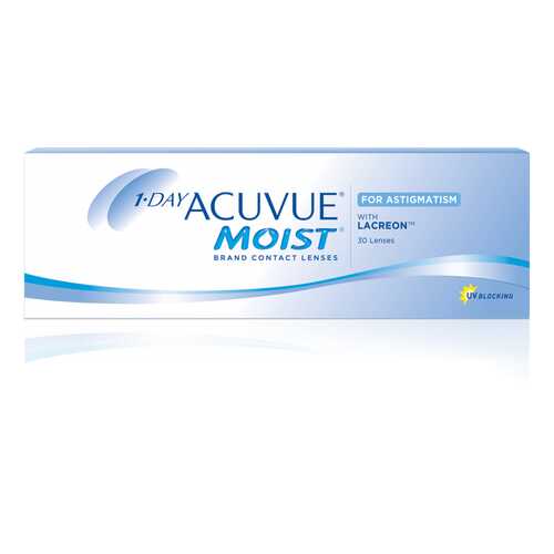 Контактные линзы 1-Day Acuvue Moist for Astigmatism 30 линз -3,25/-0,75/170 в Горздрав