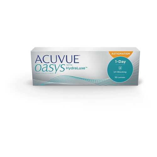 Контактные линзы Acuvue Oasys 1-Day with HydraLuxe for Astigmatism 30 линз -4,50/-1,75/60 в Горздрав