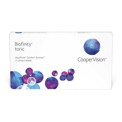 Линзы контактные CooperVision Biofinity Toric 3 шт. -2,5/0,75/180 в Горздрав