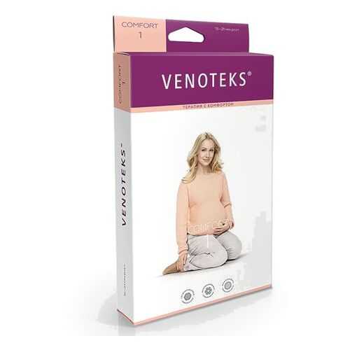 Колготки для беременных VENOTEKS COMFORT с микрофиброй 1 класс 1С402, бежевый, р.M в Горздрав