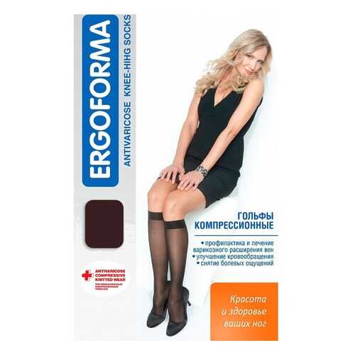 Компрессионные гольфы женские (2 класс, 23-32 мм. рт. ст.), №6, черные Ergoforma в Горздрав