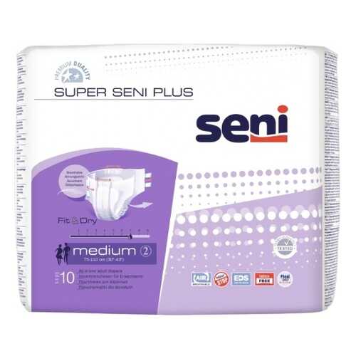 Подгузники для взрослых SENI Super Seni Plus Medium, 10 шт (ME10-A02) в Горздрав