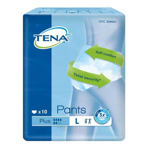 Подгузники для взрослых Tena Pants Plus L 10 шт. в Горздрав