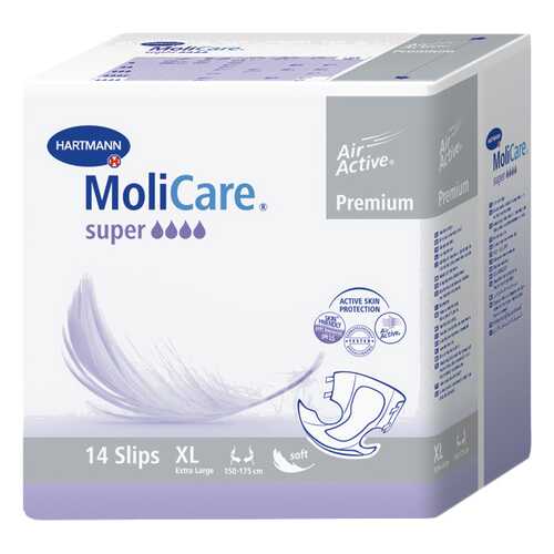 Подгузники для взрослых, XL, 14 шт. MoliCare Premium Super в Горздрав