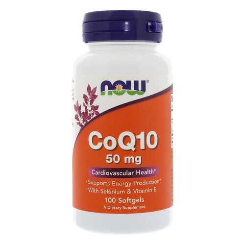 Коэнзим, витамин E NOW CoQ10 + Vit E 100 капс. в Горздрав