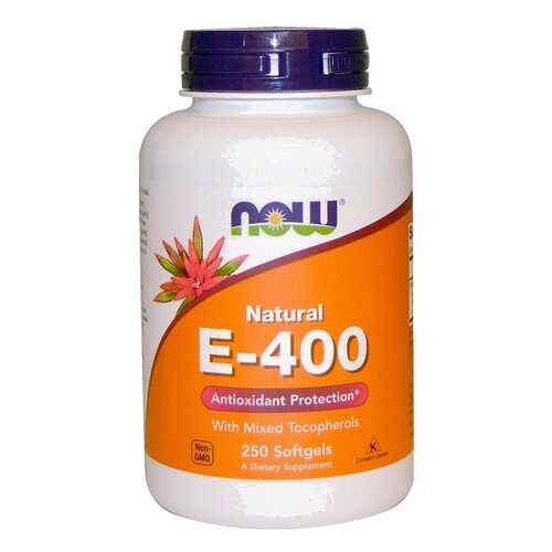 NOW E-400 Natural D-Alpha Tocopheryl 250 капсул в Горздрав