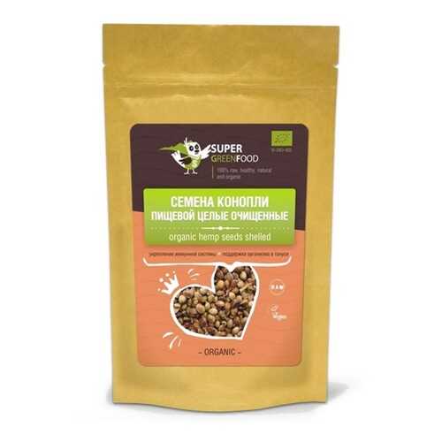 Семена конопли пищевой целые очищенные, 150 гр, Super Green Food в Горздрав