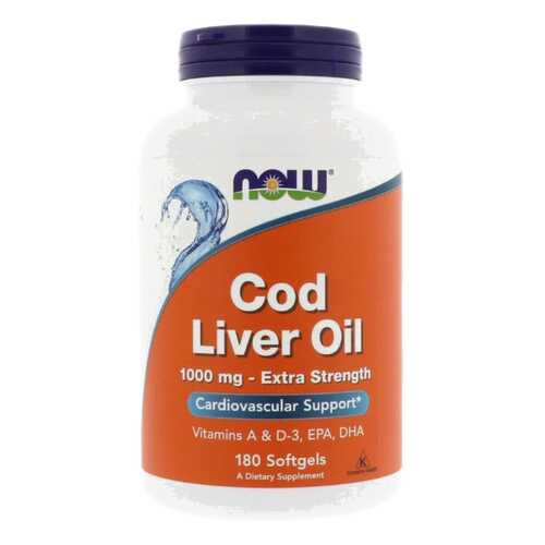 Omega 3 NOW Cod Liver Oil 180 капс. в Горздрав